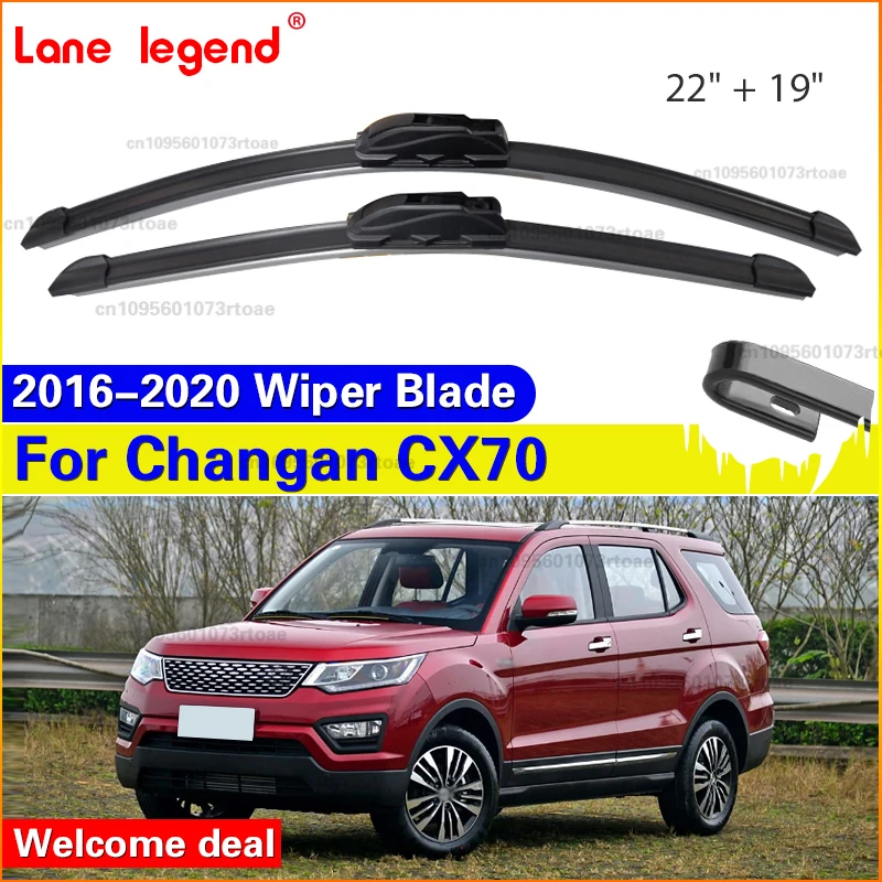 

Car Wiper For Chana Changan CX70 2016 2017 2018 2019 2020 Front Wiper Blades Soft Rubber Windscreen Wipers Windshield 22"+19"