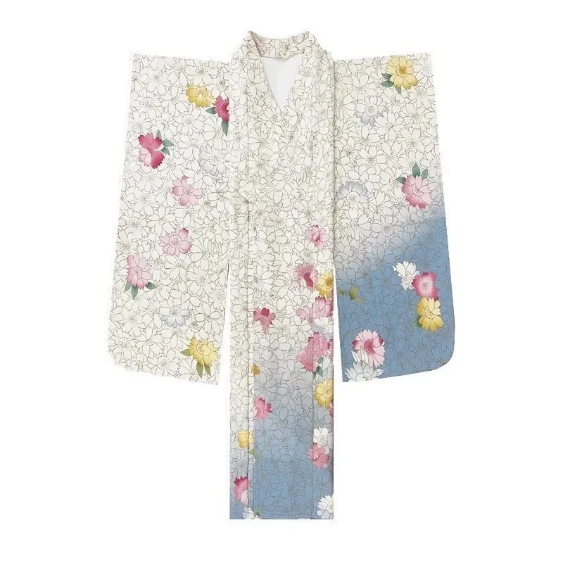 

Women Japanese Formal Kimono Traditional Floral Yukata Wrinkle-free Performance Dress Cosplay Clothing