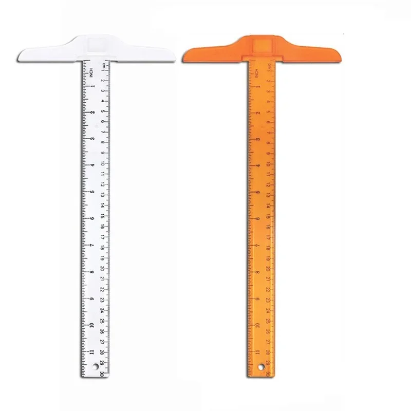 30cm/12inch T-ruler Depression Scale Drawing Ruler DIY Craft General Work Measuring Tool Stationery Office Supplies