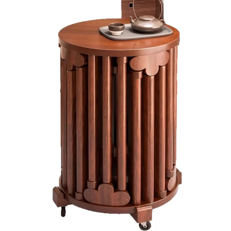 Solid Wood Stackable Combination Stool Stackable Jenga Coffee Table Round Stool Dining Table Hospitality