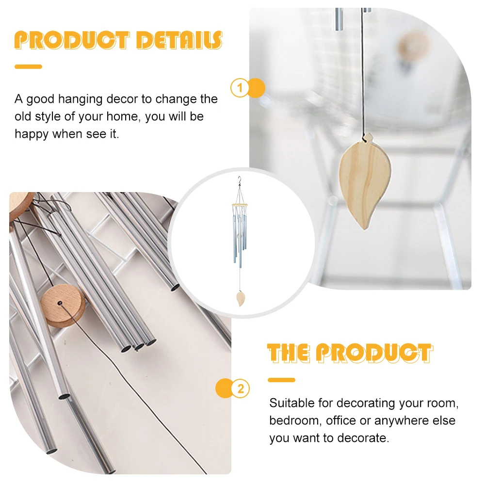 

Aluminum Tube Wind Chime Pendant Great Gift Idea for Friends and Families Home Garden Hanging Adornment Aluminum Tube Wind Chime