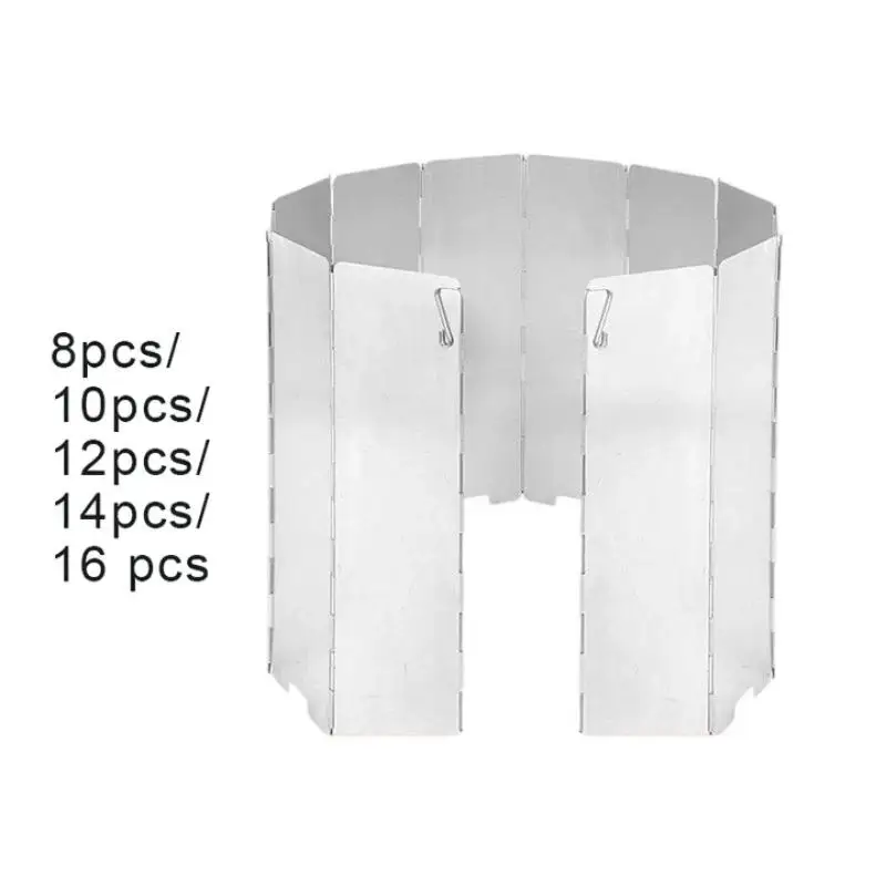 Foldable Aluminum Alloy Camping Stove Wind Screen Durable Ideal For Outdoor Hiking Picnic