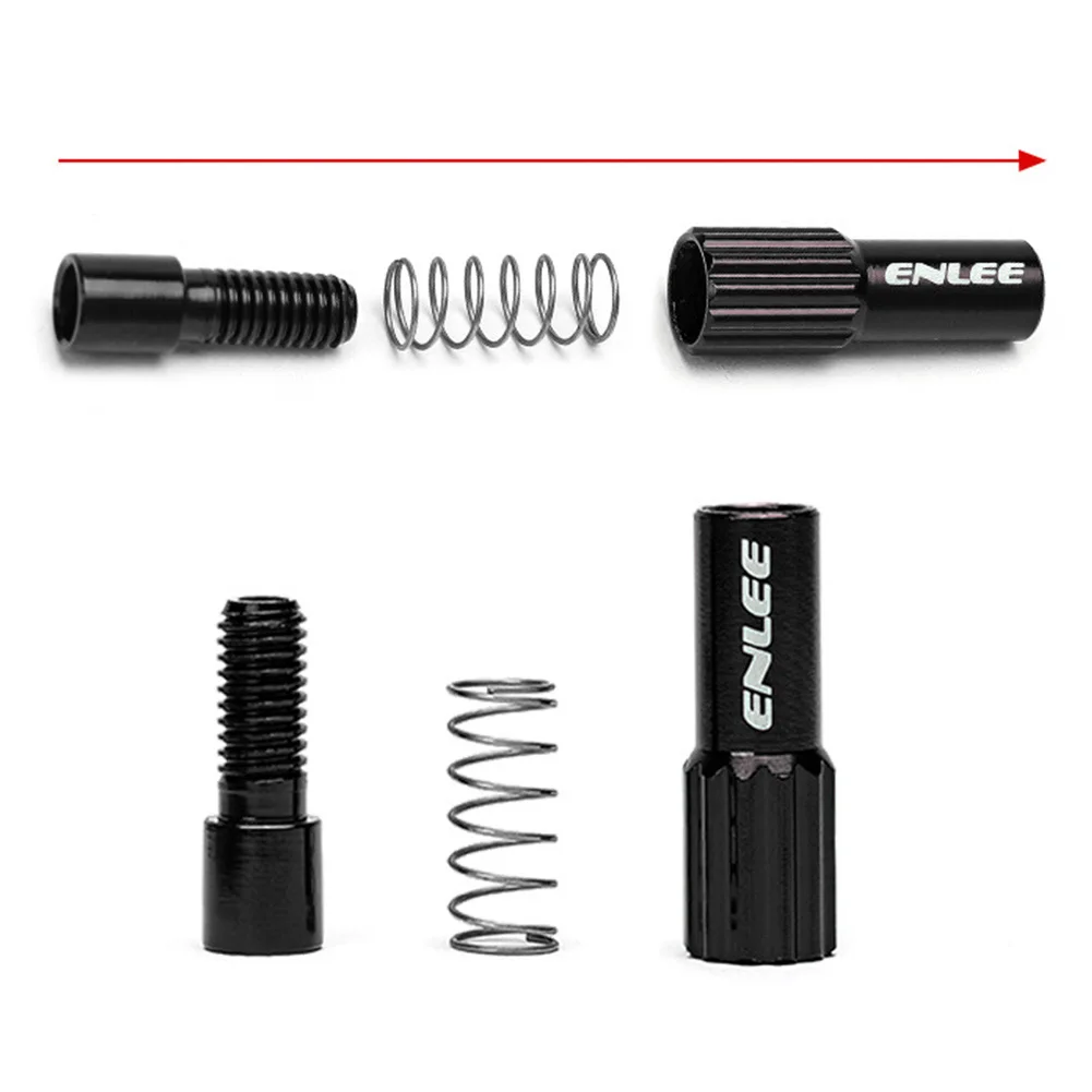 Efficient Bicycle Brake Cable Adjustment Screw Constructed from Aluminum and Stainless Steel For Improved Performance