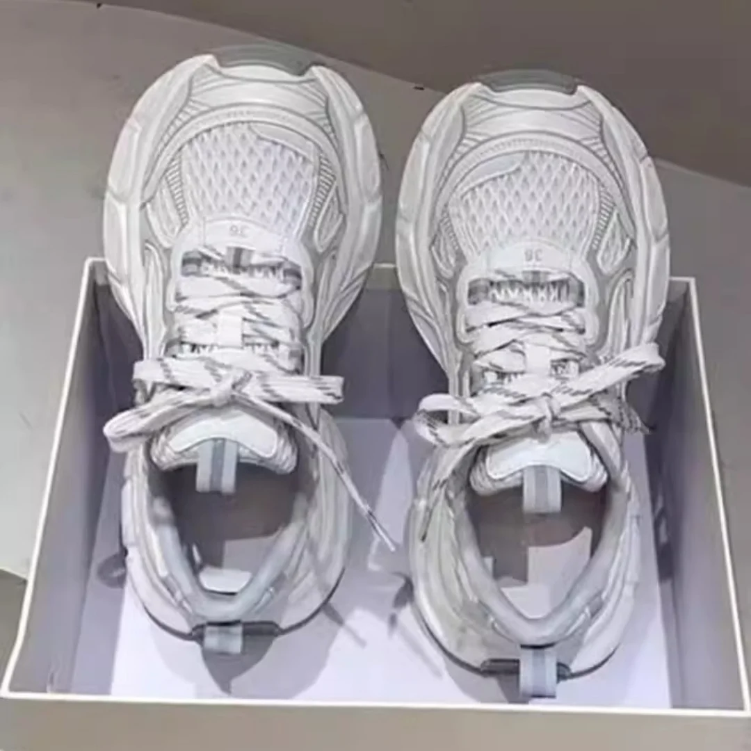 

Women Casual Sneakers 2026 Spring Autumn Women's Chunky Sneakers Breathable Thick Bottom Sports Shoes Lace Up Casual Shoes