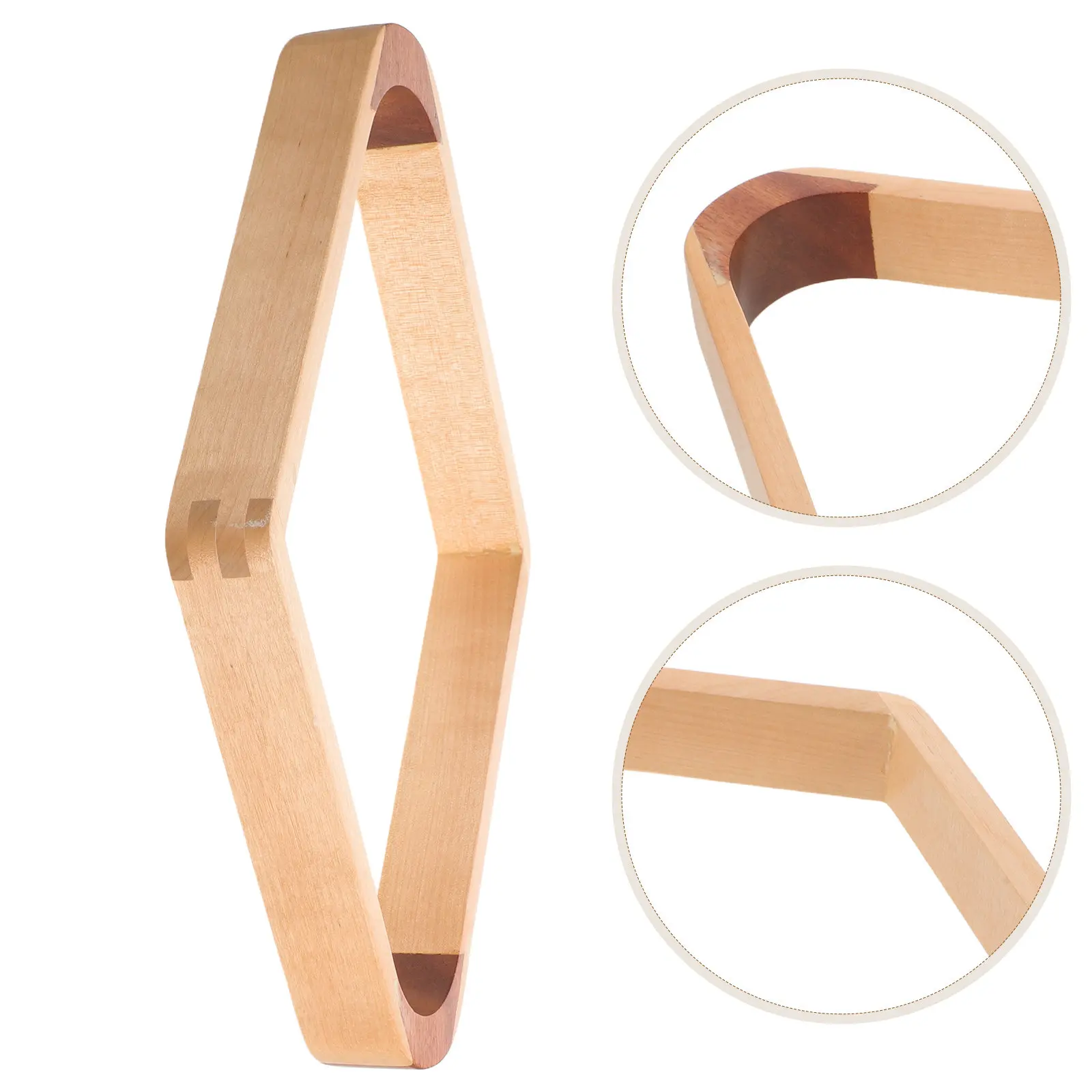 

Billiard Pool Ball Rack Wooden Pool Holder 7.6x7.6 Inches Professional Rhombus Frame Fast Setup 9-Ball Rack for Home Indoor Game