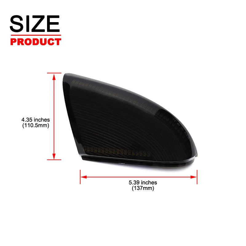 For Dodge Ram 1500 2500 3500 Clear & Smoked Lens LED Side Mirror Lamp Dynamic Turn Signal White Parking Lights