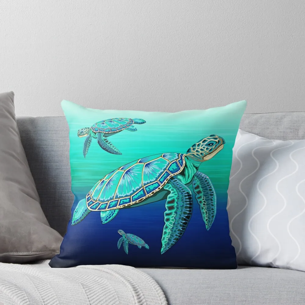 

Sea Turtle Turquoise Oceanlife Throw Pillow Cushions For Sofa sleeping pillows Cushions For Decorative Sofa pillow