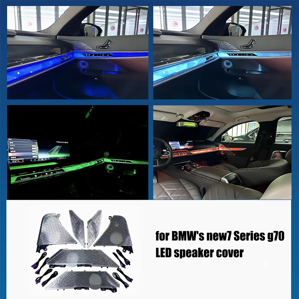 LED Tweeter Cover Kit For BMW 7 Series G70 Car Audio Upgrade Midrange Tweeter Audio Speaker Ambient Lights