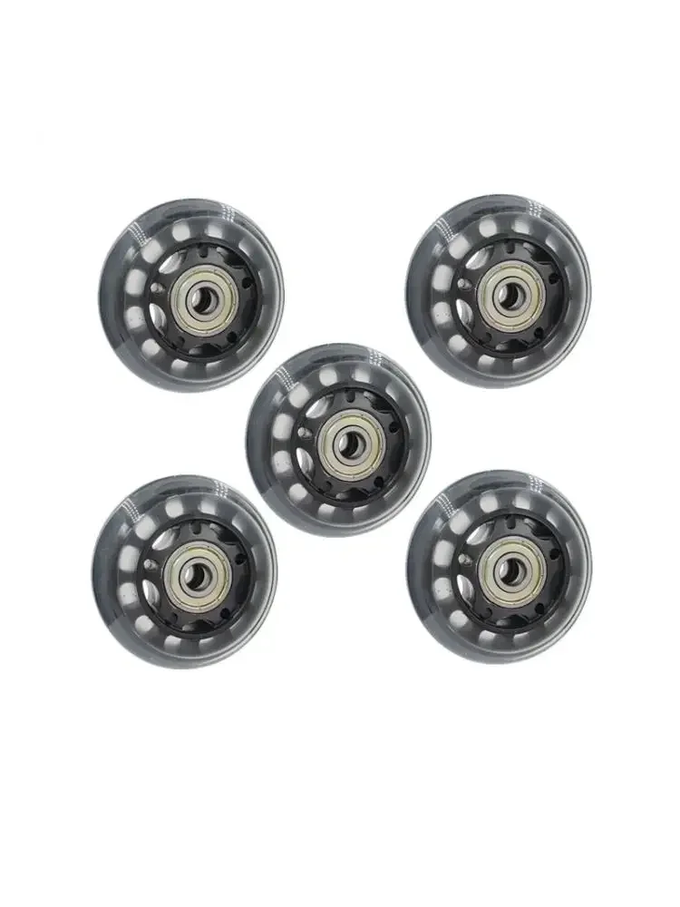 

5 Pcs/Lot 2.5Inch/3 Inch 65mm/75mm Transparent Wheel Single Silent Pulley Wear Resistant Strong Load Bearing Double