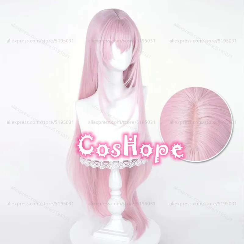 لوكا شعر مستعار تأثيري 100 سنتيمتر طويل مستقيم الوردي شعر مستعار تأثيري أنيمي تأثيري الباروكات مقاومة للحرارة بيروكات صناعية
