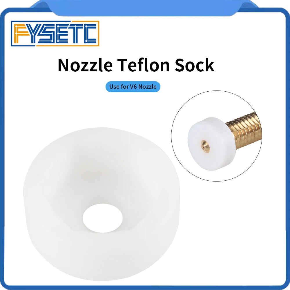 FYSETC V6 Nozzle Teflon Sock High Temperature Resistant Nozzle Protective Cover for E3D V6 Nozzles