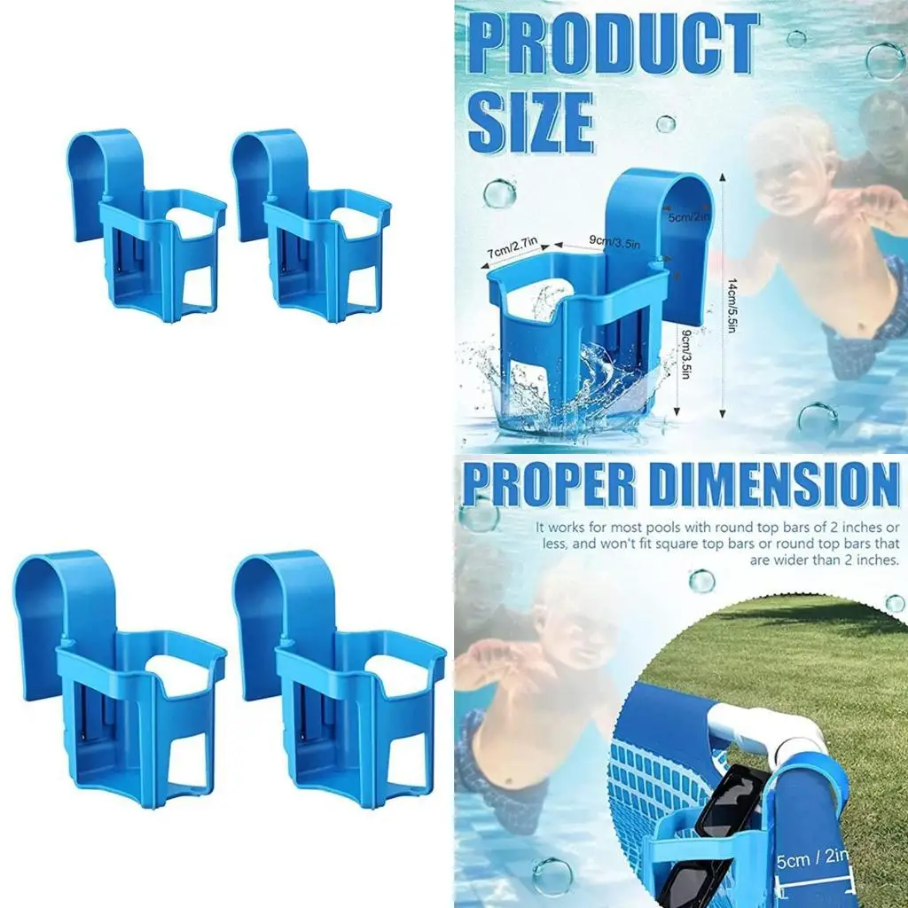 

U2JB Подстаканник у бассейна Непроливающийся крючок для хранения пива Полка Держатель для напитков для надземных бассейнов Легко