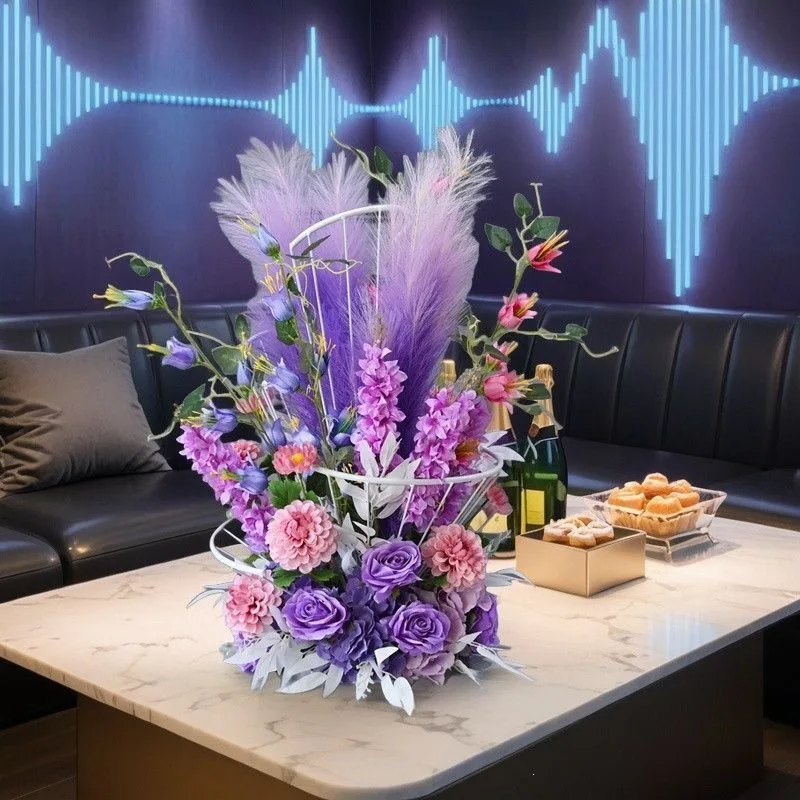 Simulation of the main table flower, hotel wedding banquet business party KTV table fake flower arrangement