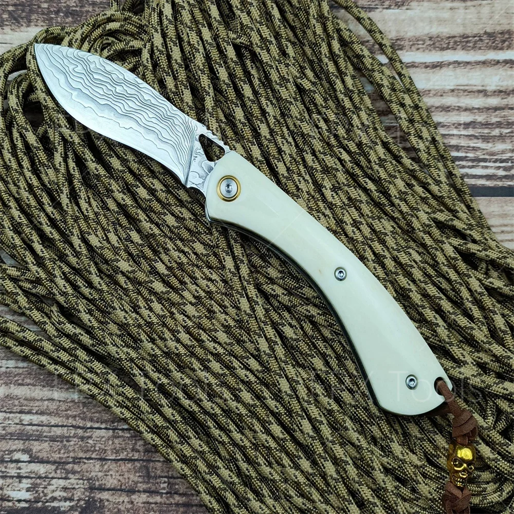 Vintage Collectible Pocket Knives - Faca Dobrável de Aço com Padrão