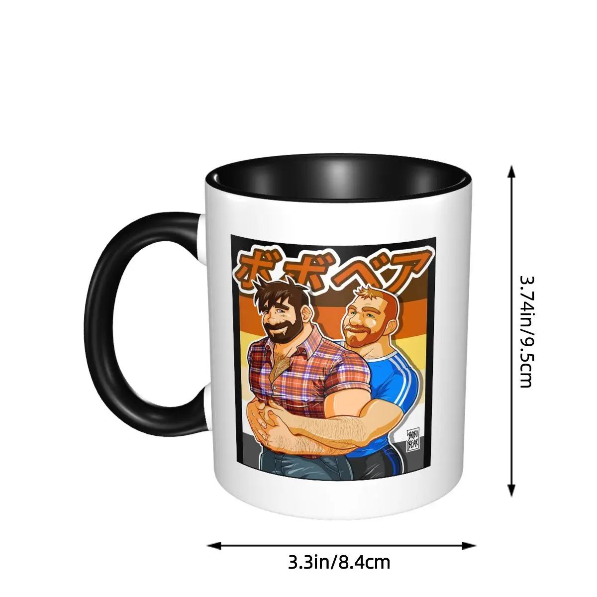 Gay Pride Adam And Ben Like To Play Bobo Bear Lgbt Art Mug Ceramic Coffee Cups Tea Mugs Milk Cup Drinkware Gifts for Woman Man view 2