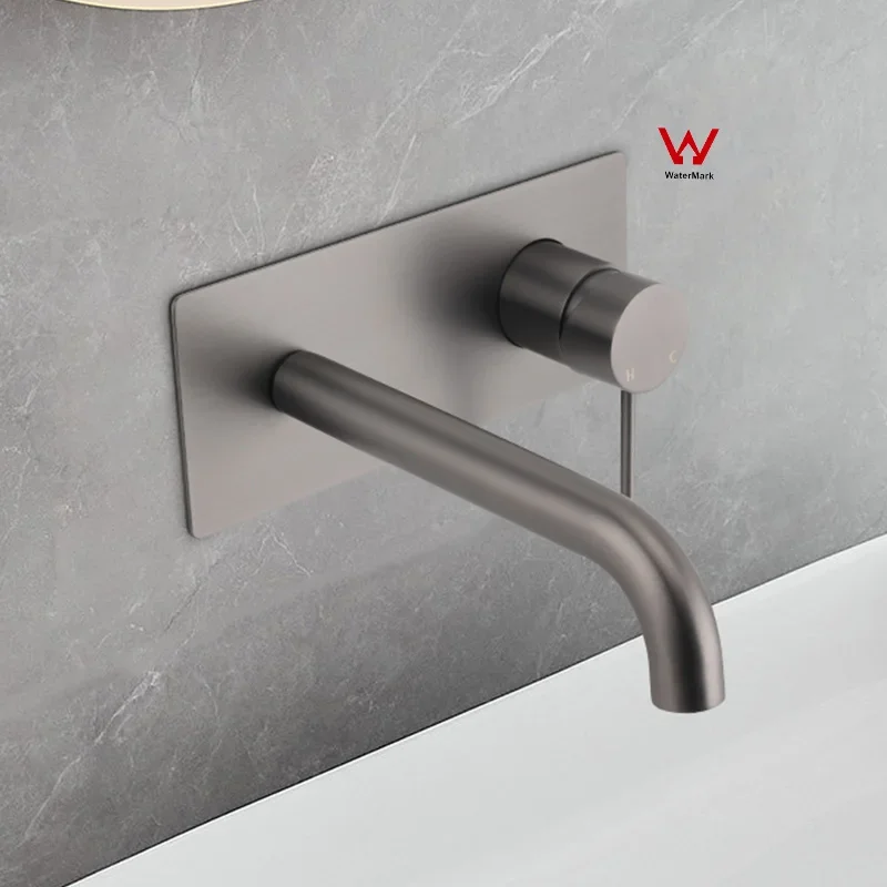 Factory Price Watermark Wels 6 Stars 304 Stainless Steel Shower Mixer Basin Tap Waterfall Faucets Bathroom Wall Mount Faucet