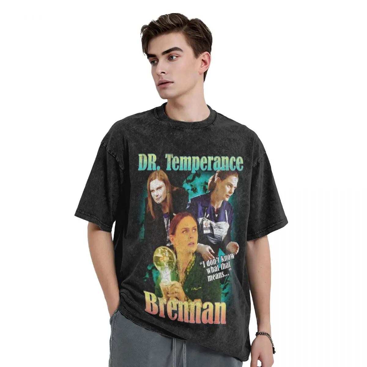 VINTAGE - Bones, Dr. Temperance Brennan T-Shirt custom shirt Short sleeve tee graphic t shirt vintage men clothes