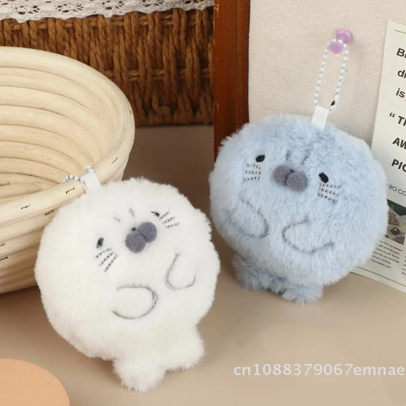 

[ZYAS]Cartoon Cute Chubby Seal Doll Pendant Plush Keychain Cute Backpack Hanging Decoration Accessories Gift