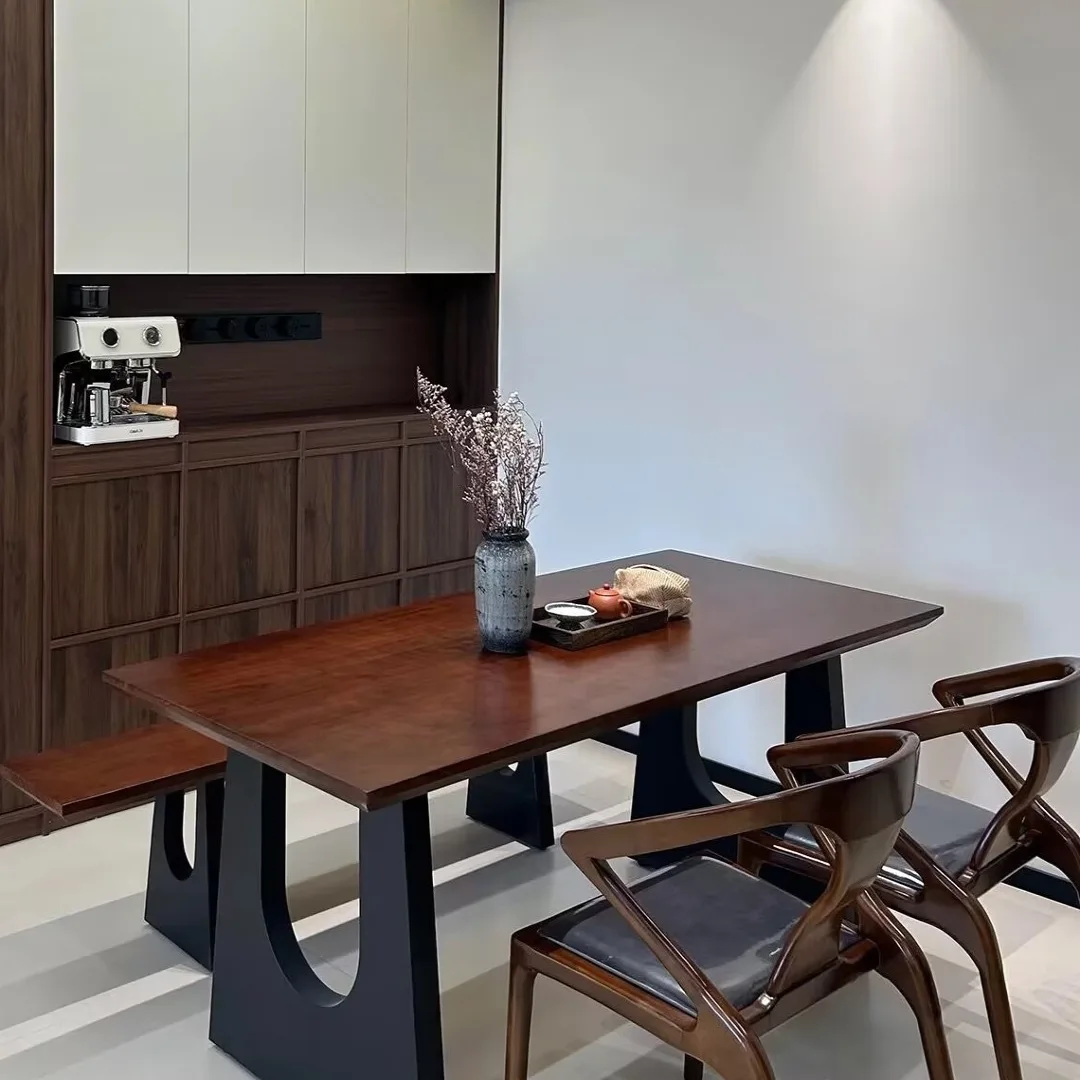 Customized long table, simple desk, household living room dining table, rectangular computer table, medieval French table