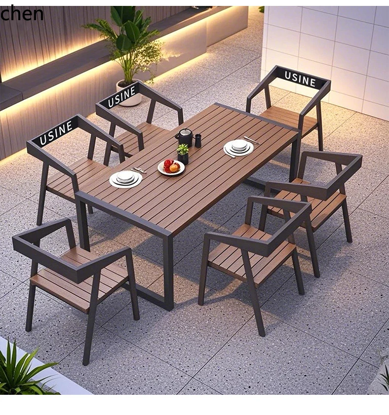 

CZ Garden Open-air Courtyard Cafe casual Outdoor Table and Chair Combination