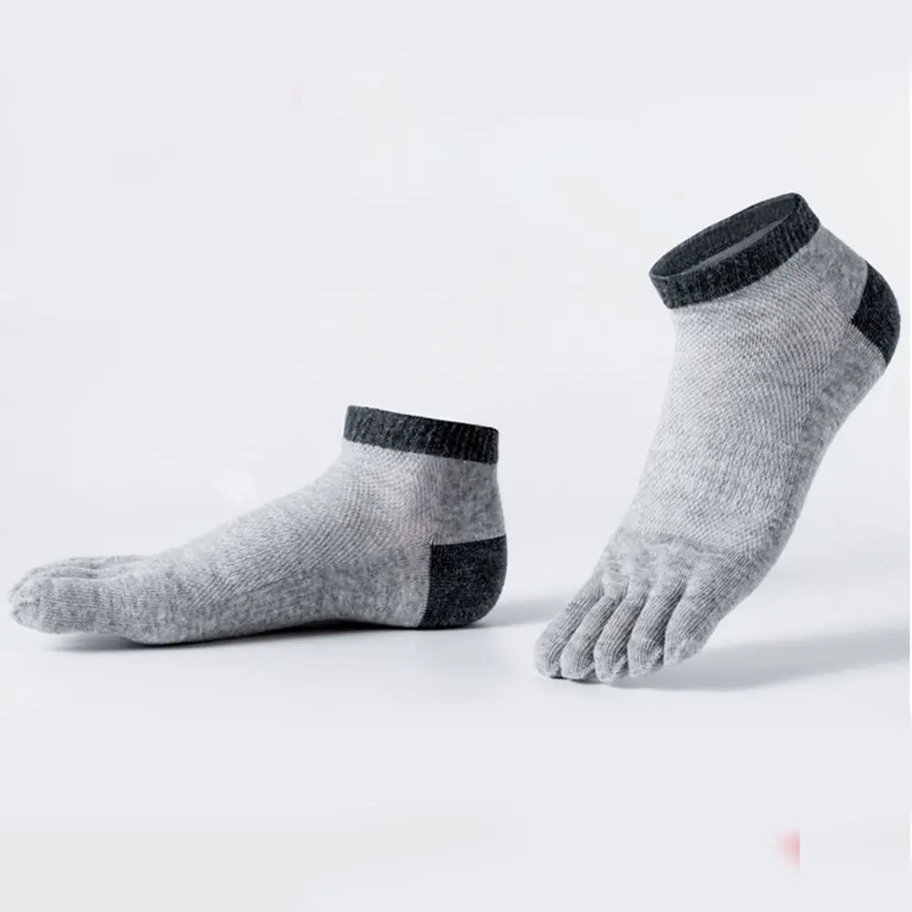 Chaussettes de bateau respirantes pour hommes, chaussettes Parker à cinq doigts, chaussettes en maille de coton