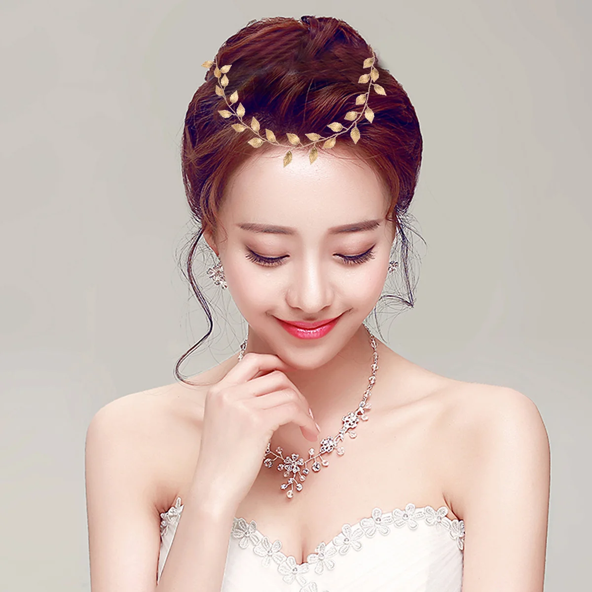 

Leaf Hair Fashion Hoop Pearl Bride Bridesmaid Wedding Headb Bridal Chain Elegant Design Long Lasting Daily Engagement