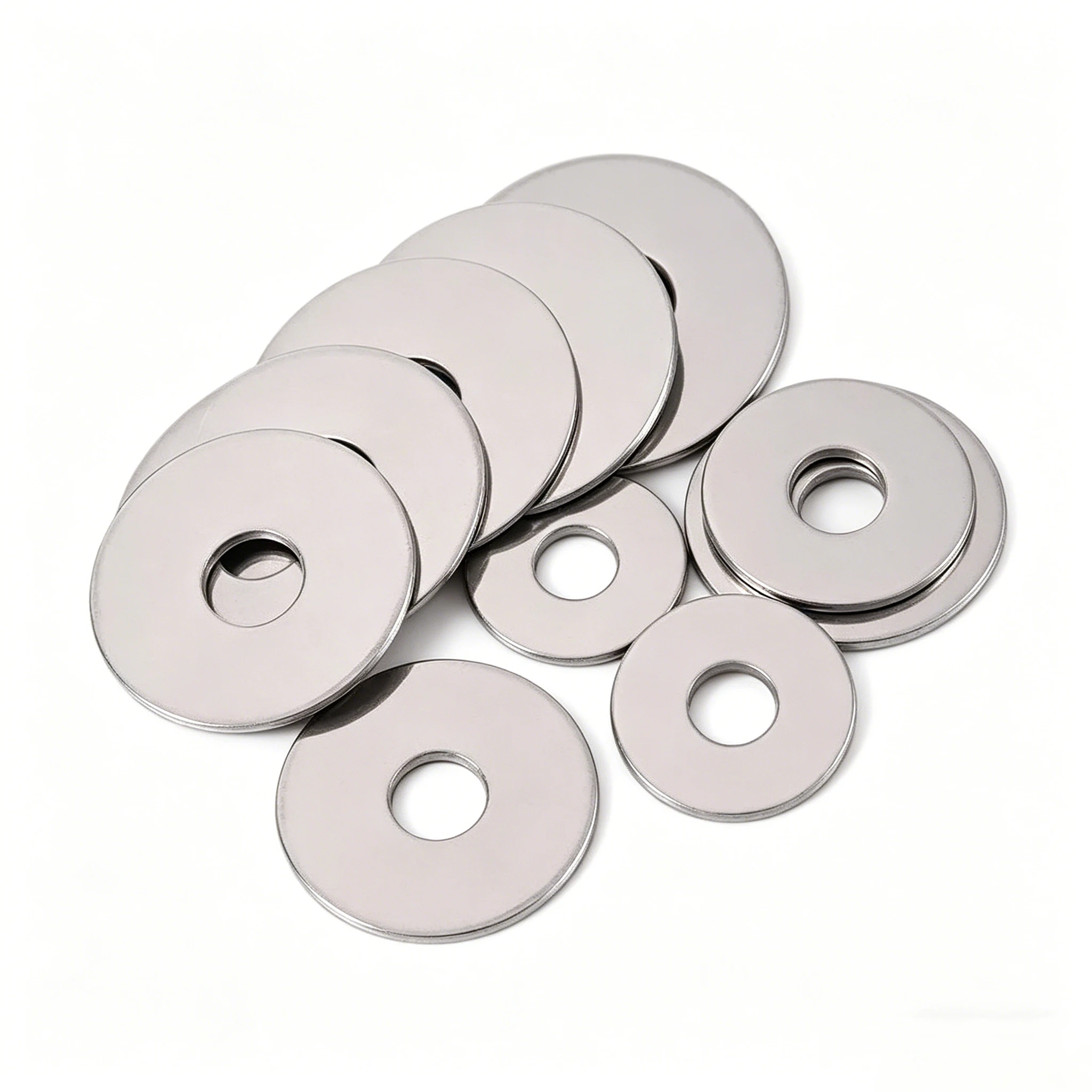 Thick Flat Plain Gaskets M4 M5 304 Stainless Steel GB96 DIN 9021 Oversized Big OD Mounting Spacer Washers