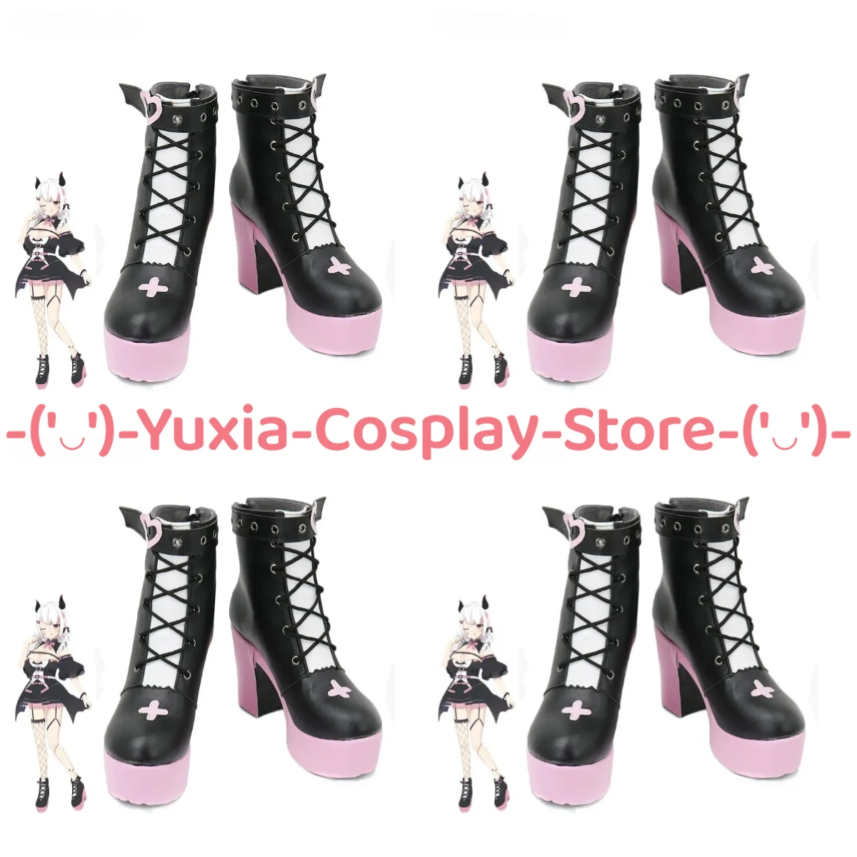 

Yuxiacosplay! VTuber Rumii Cosplay Shoes Anime Game Character Prop PU Leather Boots Halloween Carnival Party Costume
