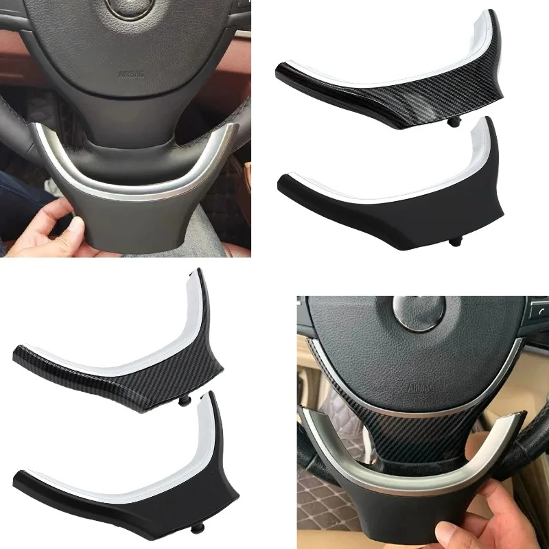 Interior Car Steering Wheel Cover Panel Trim For BMW F10 F11 F07 F06 F12 F01 F02 5 5GT 6 7 Series