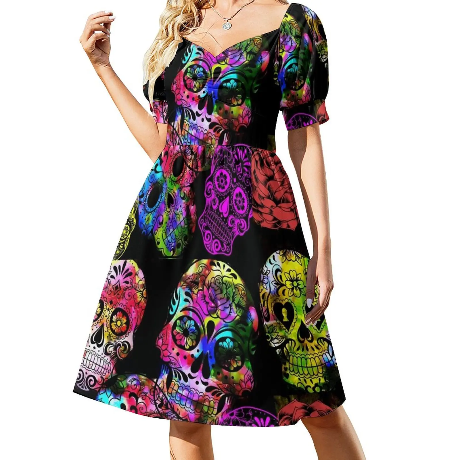 

Sugar Skulls. Dress elegant women's dresses for wedding chic and elegant woman dress Female dress elegant dresses plus sizes