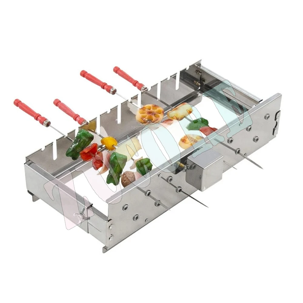 2025 Version Barbecue Rotate Grill Stainless Steel Automatic Flipping BBQ Machine Churrasqueira Eletrica