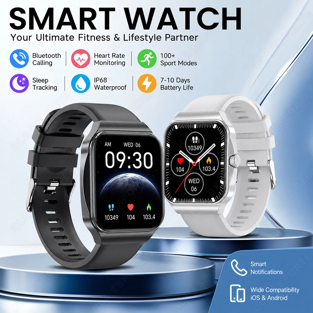 Smart Watch Multi-Functional Sports Smart Watch ,Heart Rate,Wireless Calling, Personalized the Watch Faces,Music Control H10 ﻿
