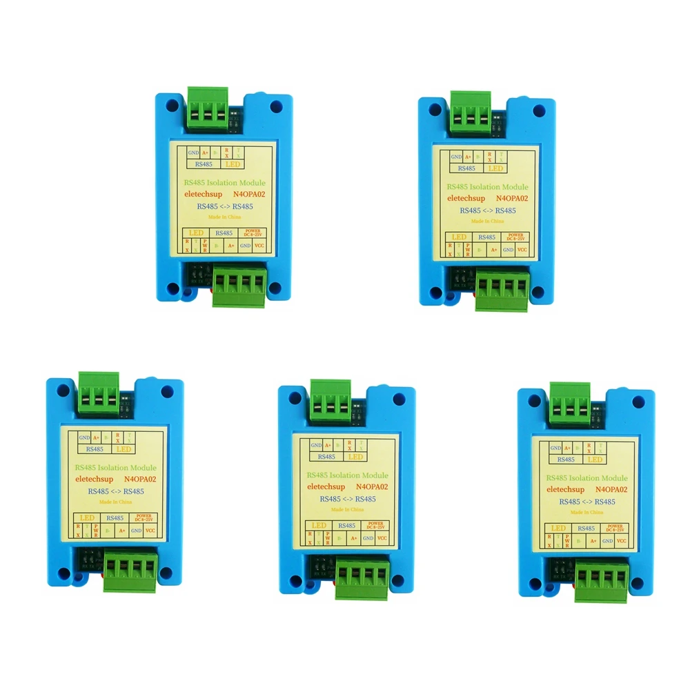 

5PCS RS485 Bus 3KV Isolation Protector HUB Router Repeater Signal Regenerator Booster Amplifier For PLC IO HMI TP Relay Module