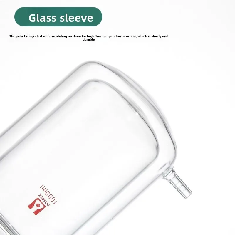 Double Layer Glass Reactor 3 Neck Flask Jacketed Reaction Vessel for Chemical Lab