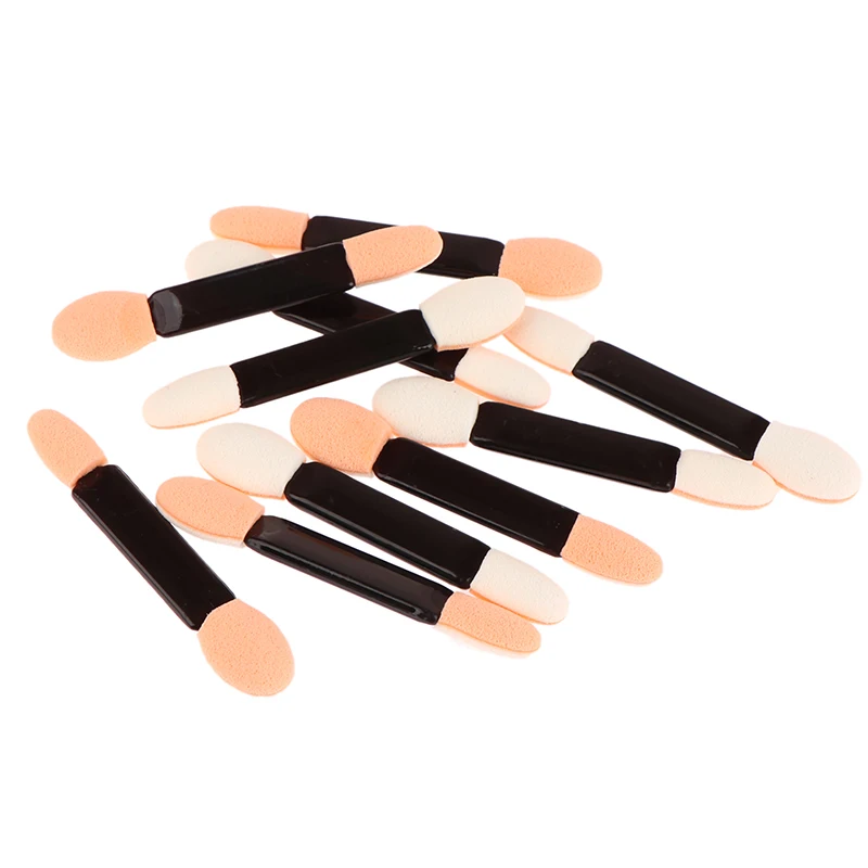 10 Stuks Wegwerp Oogschaduwborstel Dubbelzijdig Spons Latex Kit Make-Up Oogschaduw Borstels Voor Cosmetische Applicator Make-Up