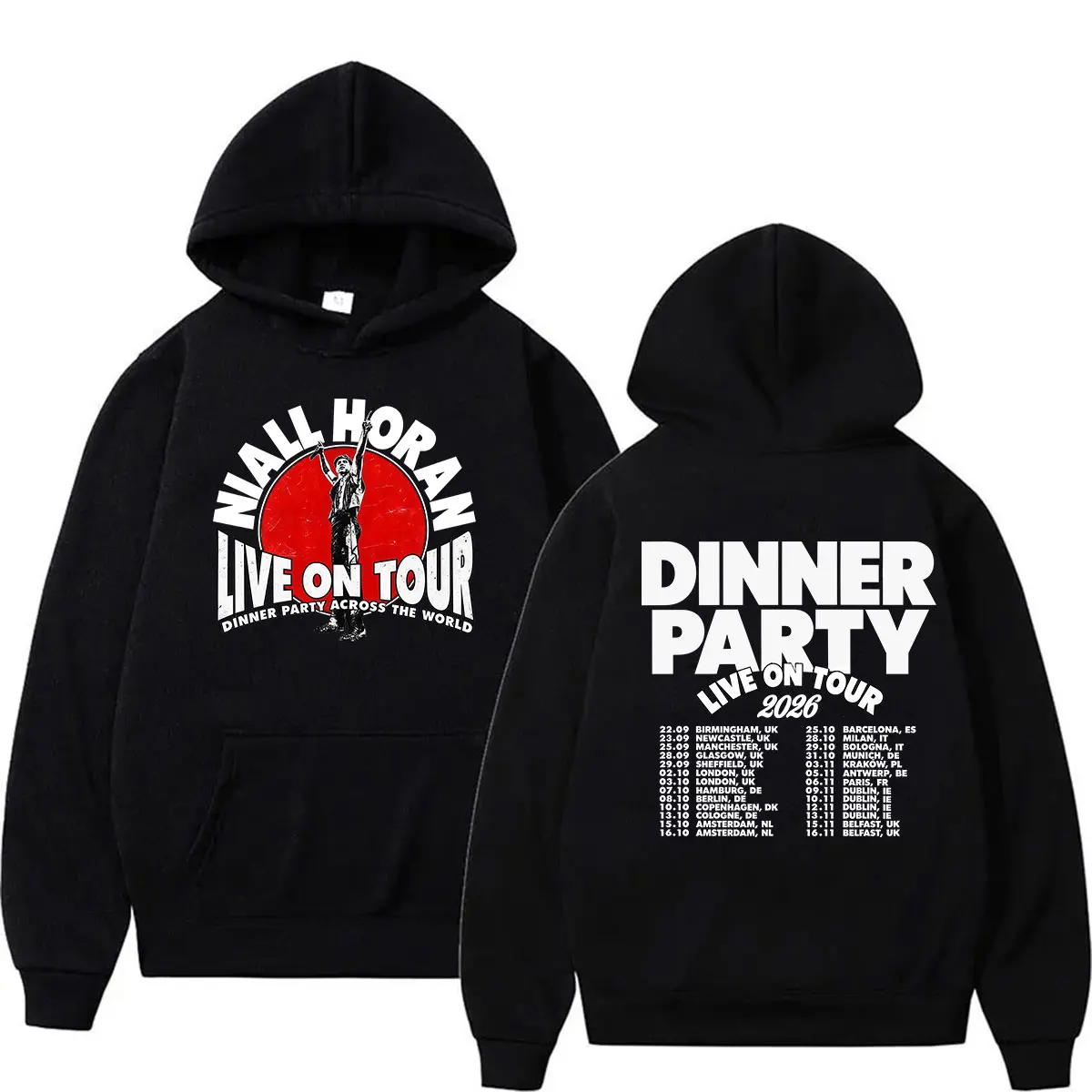 Niall Horan Dinner Party Live on Tour 2026 Hoodie Herren Damen Vintage Langarm Mode Sweatshirt Lose Kleidung Pullover Kapuzenpullover – Detail 2