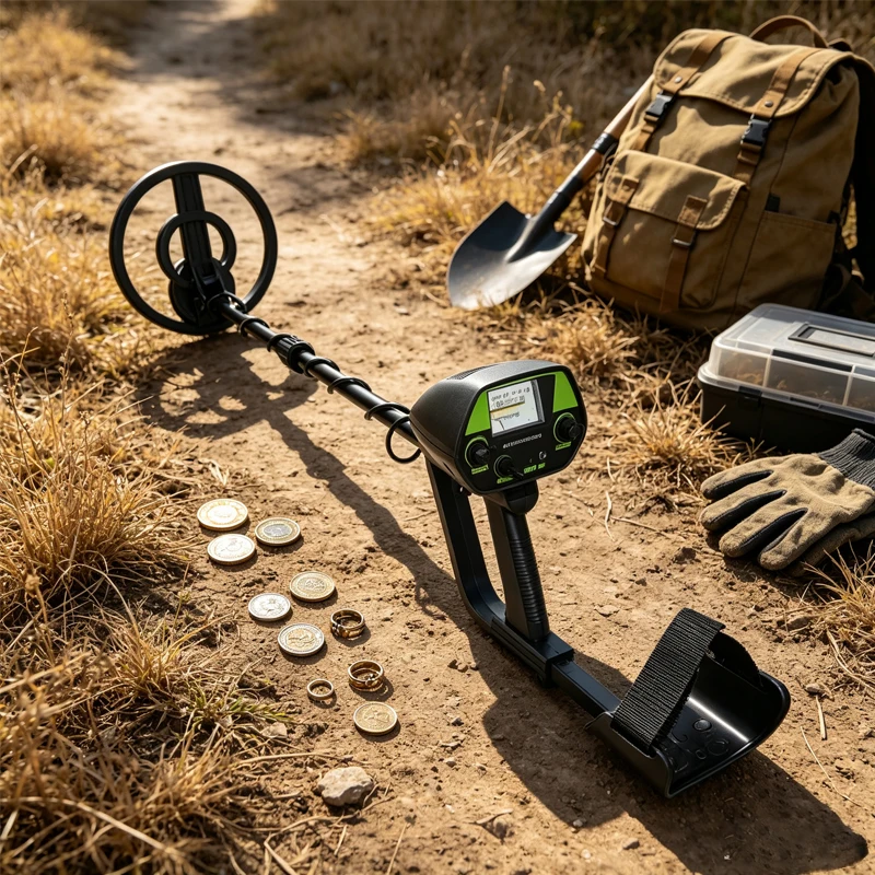 Metal Detector MD5090 IP68 Waterproof Search Coil Technology - Gold Silver Coin and Treasure Detection Equipment for Outdoor Use