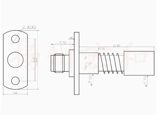 17011 SMA Female Reverse Connector Test Head RF Port Test Pin Adapter Elastic Quick Insertion and Extraction Head