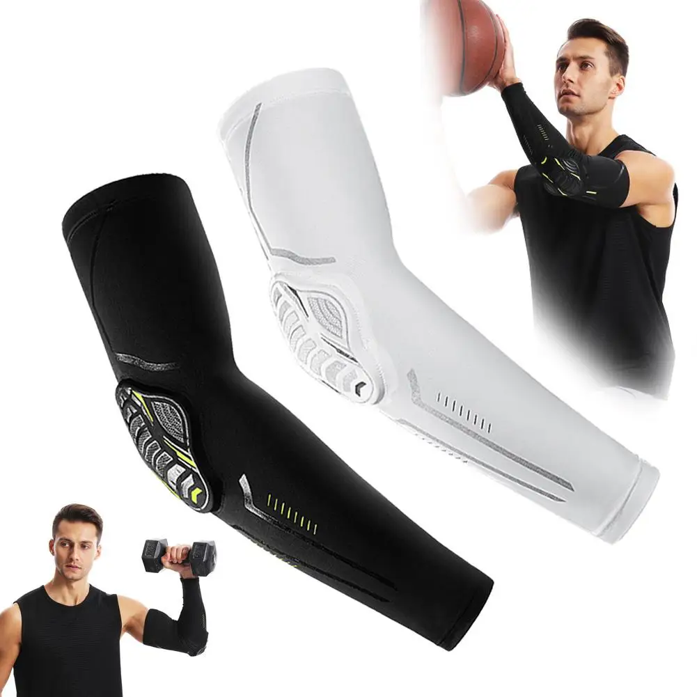 1PC Sports Anti-collision Elbow Pads Compression Arm Sleeves Protector For Outdoor Basketball Football Bike Elbow Support Guard