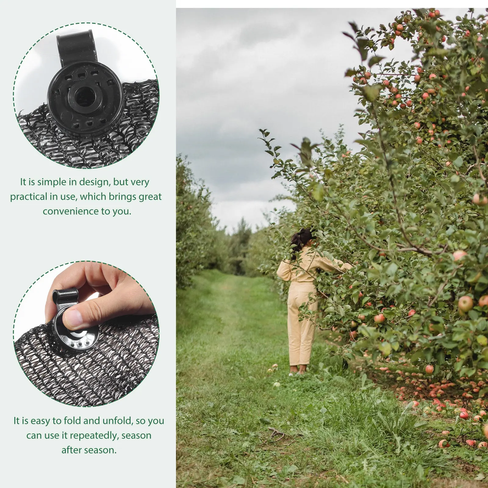 1Set Heavy-Duty Multi-Use Protective Garden Netting for Orchards Vineyards Vegetable Farms Eaves Sinks Plant Protective Mesh