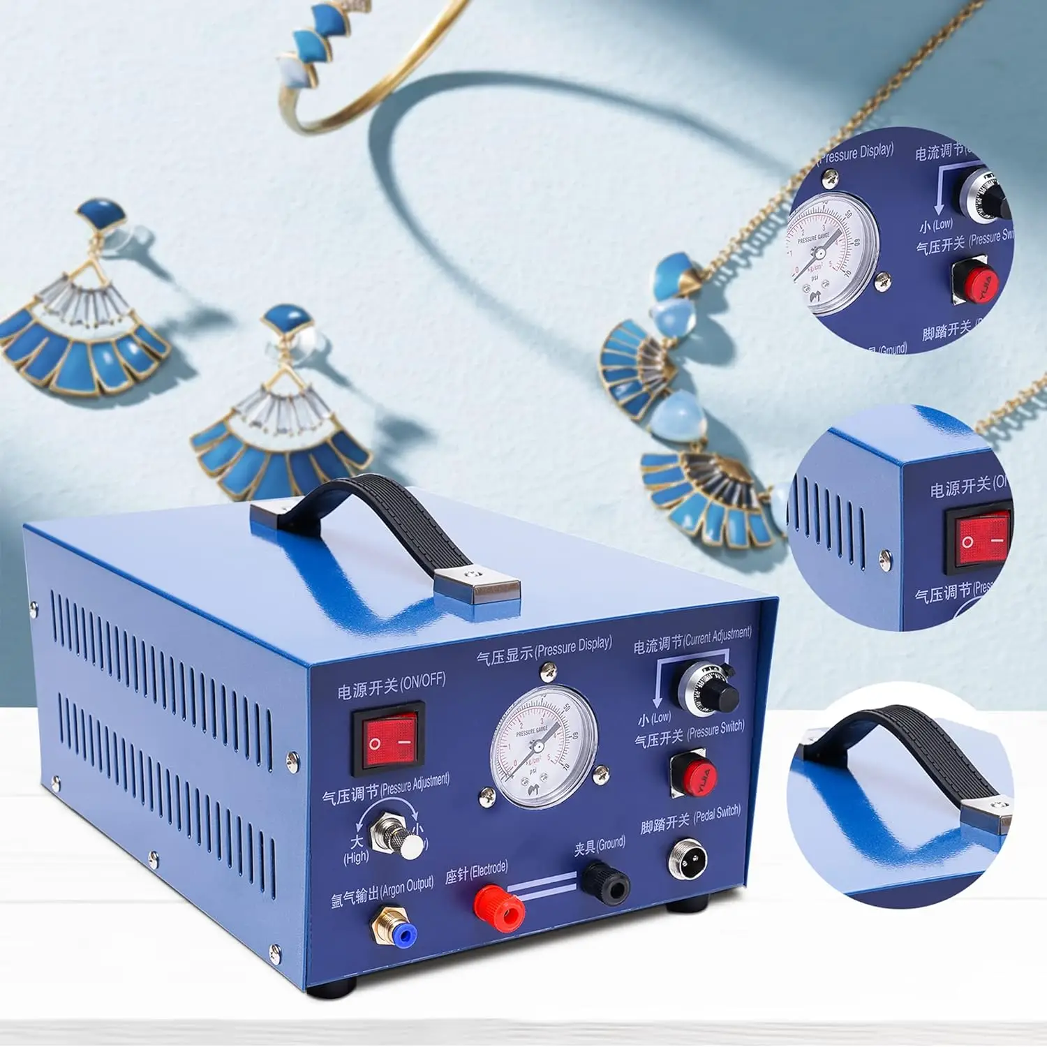 Welding Machine 800W 110V Adjustable High Power Argon Pulse Spot Welder Necklace Bracelet Jewelry Jd Welding Machine