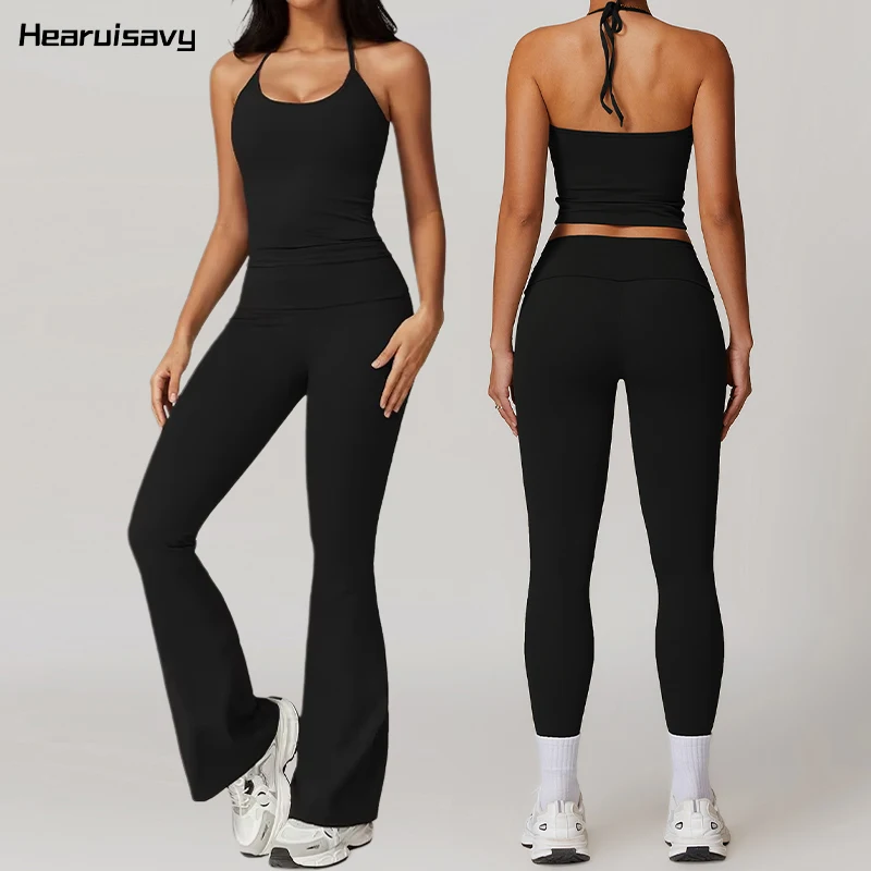 

Hearuisavy 2PCS Sports Suit Women Fitness Gym Tracksuit Workout Vest Set Female Quick-Dry Yoga Clothes Sportswear Yoga Set Women