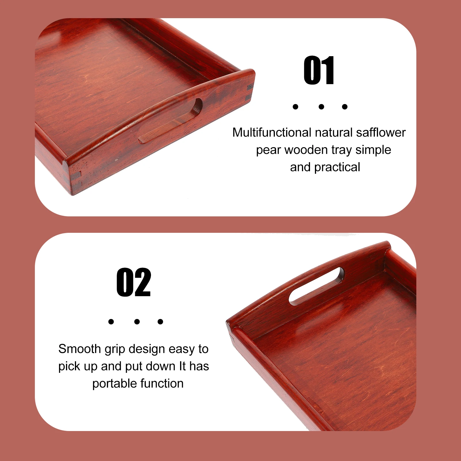 

Red Tray Baskets for Classroom Wooden Plates Serving Trays Crafts Art Kids