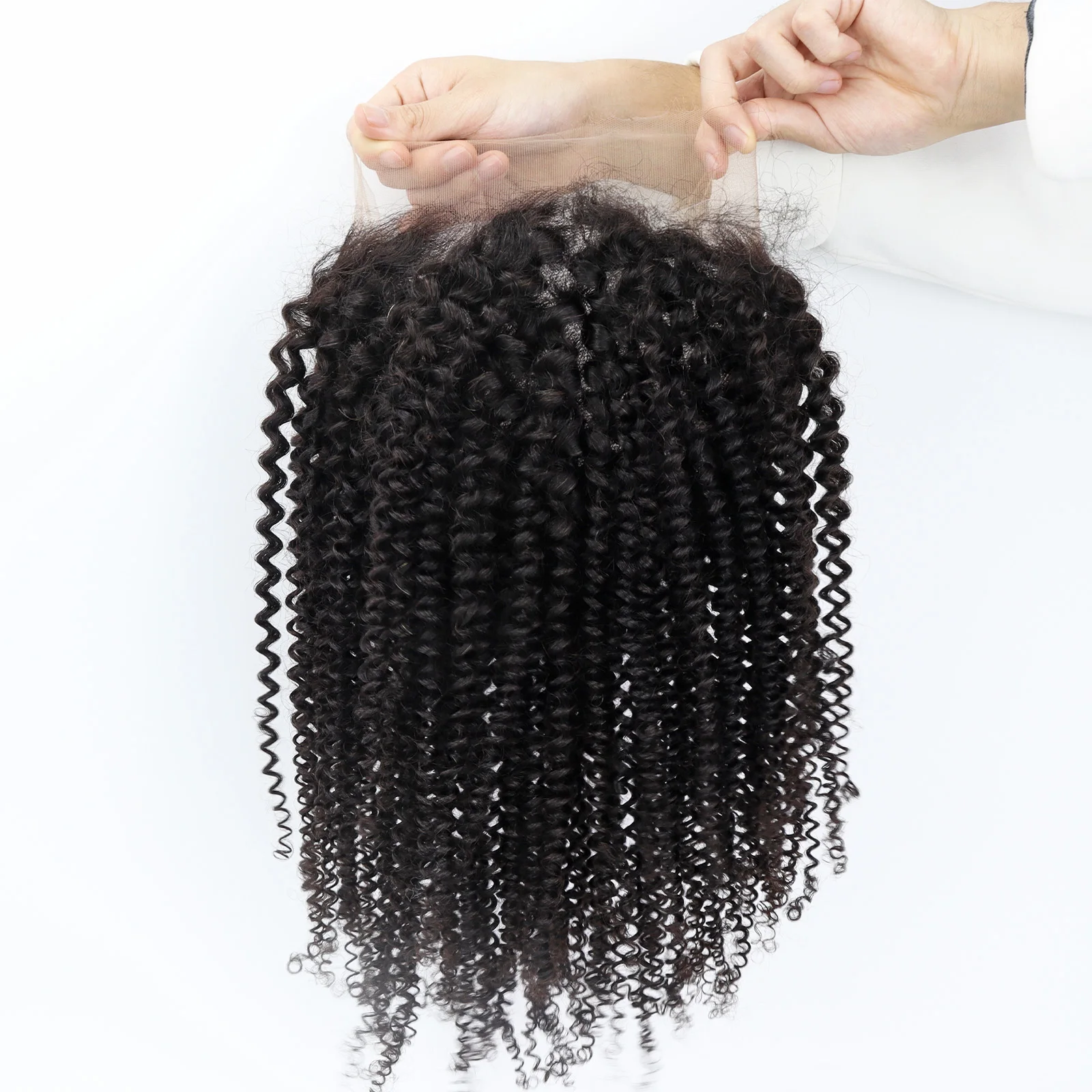 

Kinky Curly 150% Density Real Remy Human Hair Wig Full HD Lace Wig For Women Invisible Pre-Plucked Soft Breathable Wig