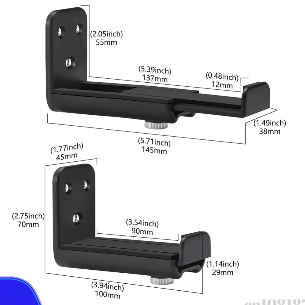 Soporte de montaje para barra de sonido, soporta hasta 44 libras, soporte de pared para altavoz de barra de sonido, soporte para barra de sonido debajo del televisor para Samsung, Vizio, LG, Bose