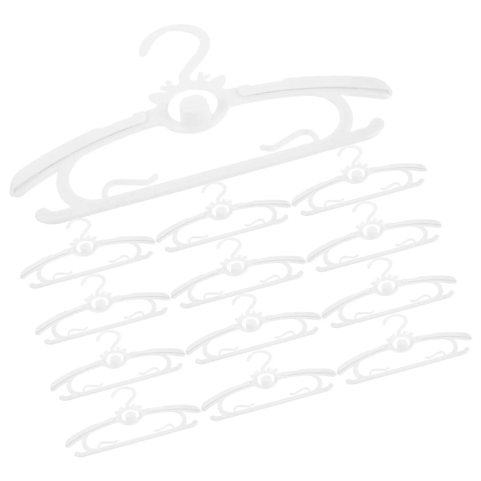 

30Pcs Hangers Extendable Adjustable Clothes Rack Non Slip Nursery Closet Organizer White