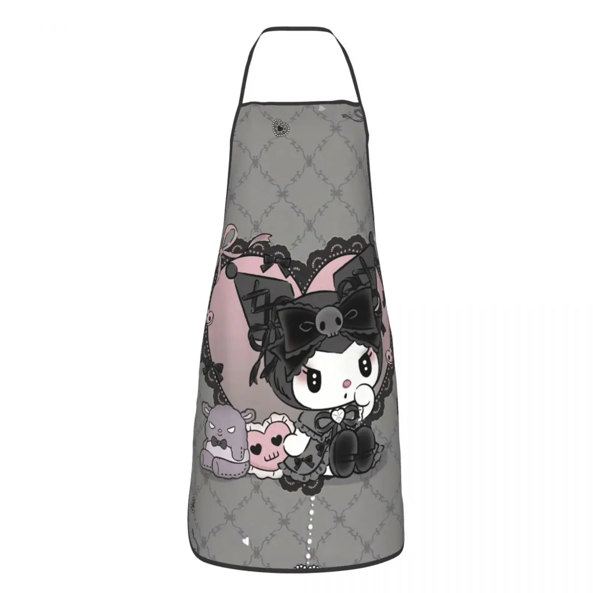 Custom Unisex Melody Kuromi Cartoon Lovers Kitchen Chef Cooking Baking Apron Men Women Tablier Cuisine for Gardening