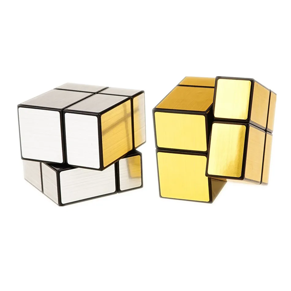 Shengshou 2x2x2 Magic Mirror Cube 5.7cm Speed Magic Puzzle Sengso Cube 2x2 Cubo Magico Sticker Learning Education Cubes For Kids