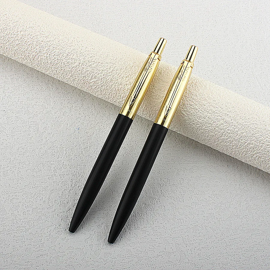 Długopis metalowy do biura, wkład 0.7MM, artykuły papiernicze, automatyczny długopis kulkowy do szkoły i biura, tusz czarny. — zdjęcie produktu 2
