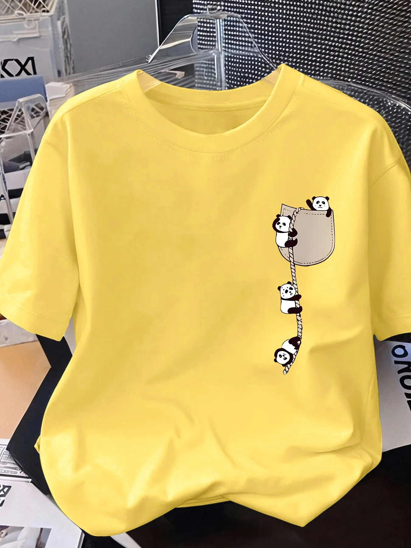 Fashion New Design - Women's Round-neck Panda Print Fashion Short-Sleeved Summer Casual T-shirt women clothes Summer Streetwear image 4